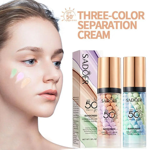 Face Makeup Primer Tri-colour Cream